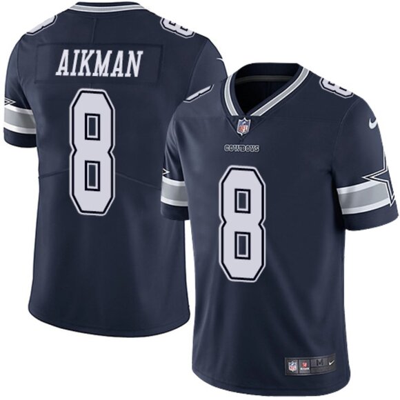 Mens Youths Kids Womens Troy Aikman Navy Blue Stitched Vapor Jersey